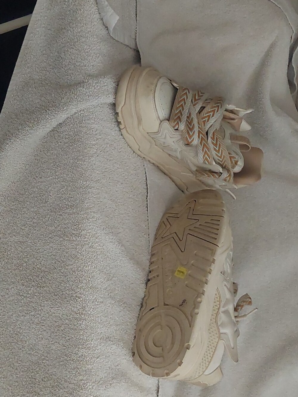Men's Athletic Chunky Sneakers - Cream/Tan Skateboard